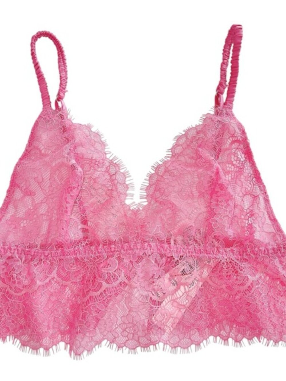 New Victoria's Secret Pink Lace Longline Bralette in size XS